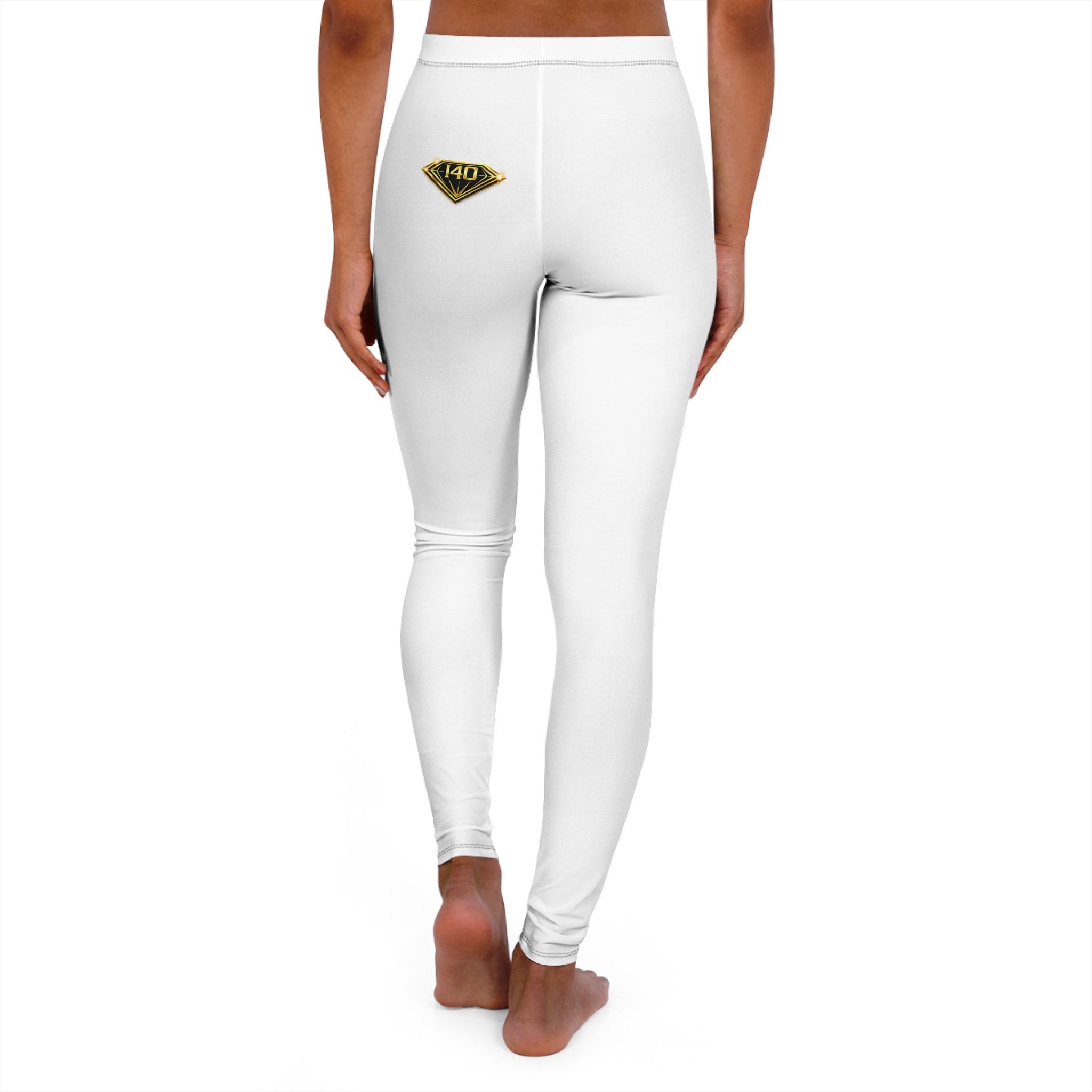 I40 GEMS Women’s Luxury Spandex Leggings — Gold Diamond Logo