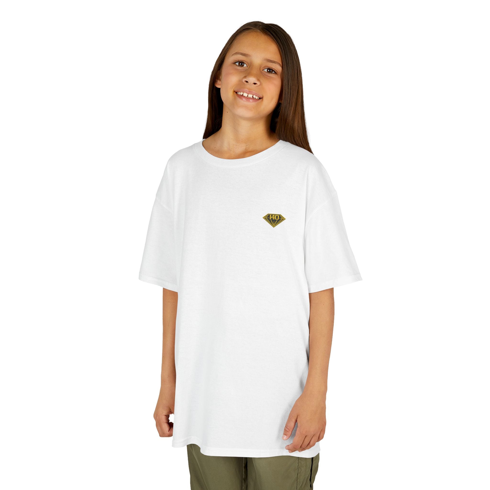 Kids T‑Shirt — Mini Vintage Badge Design (Customizable Back Text)