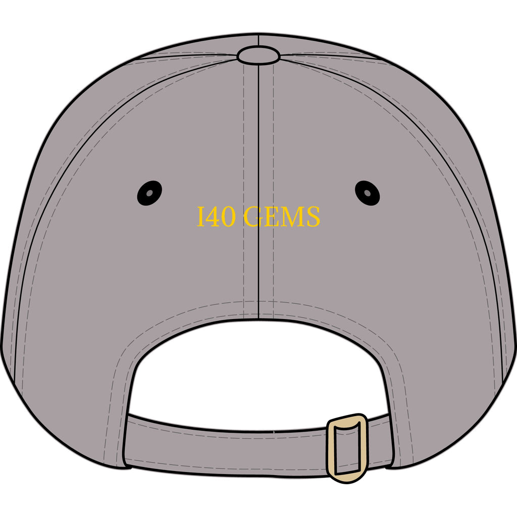 I40 GEMS Youth Luxury Cap – Gold Diamond Logo Kids Baseball Hat