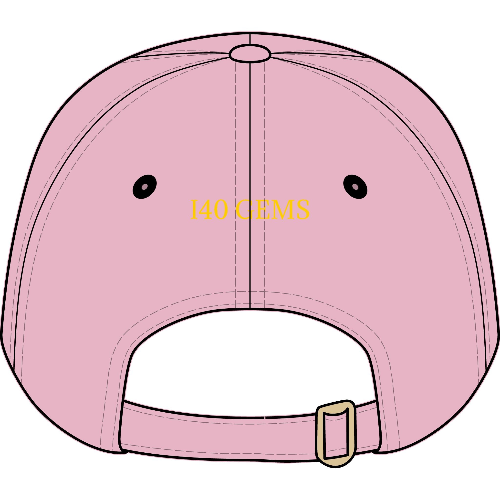 I40 GEMS Youth Luxury Cap – Gold Diamond Logo Kids Baseball Hat