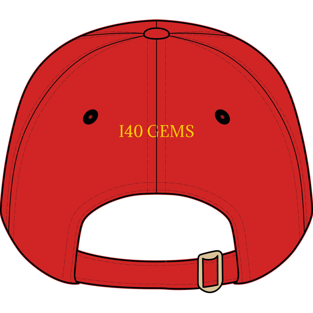 I40 GEMS Youth Luxury Cap – Gold Diamond Logo Kids Baseball Hat