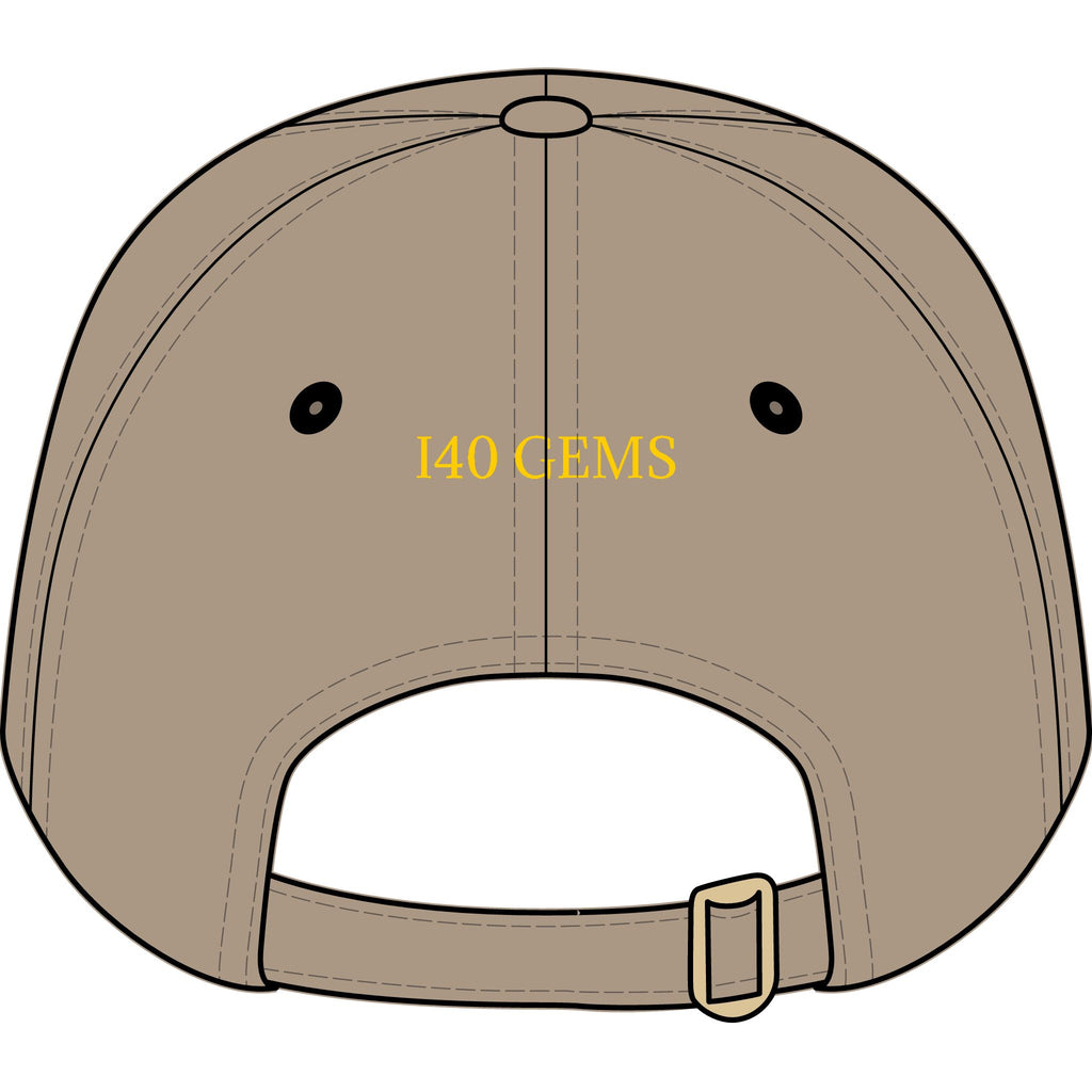 I40 GEMS Youth Luxury Cap – Gold Diamond Logo Kids Baseball Hat