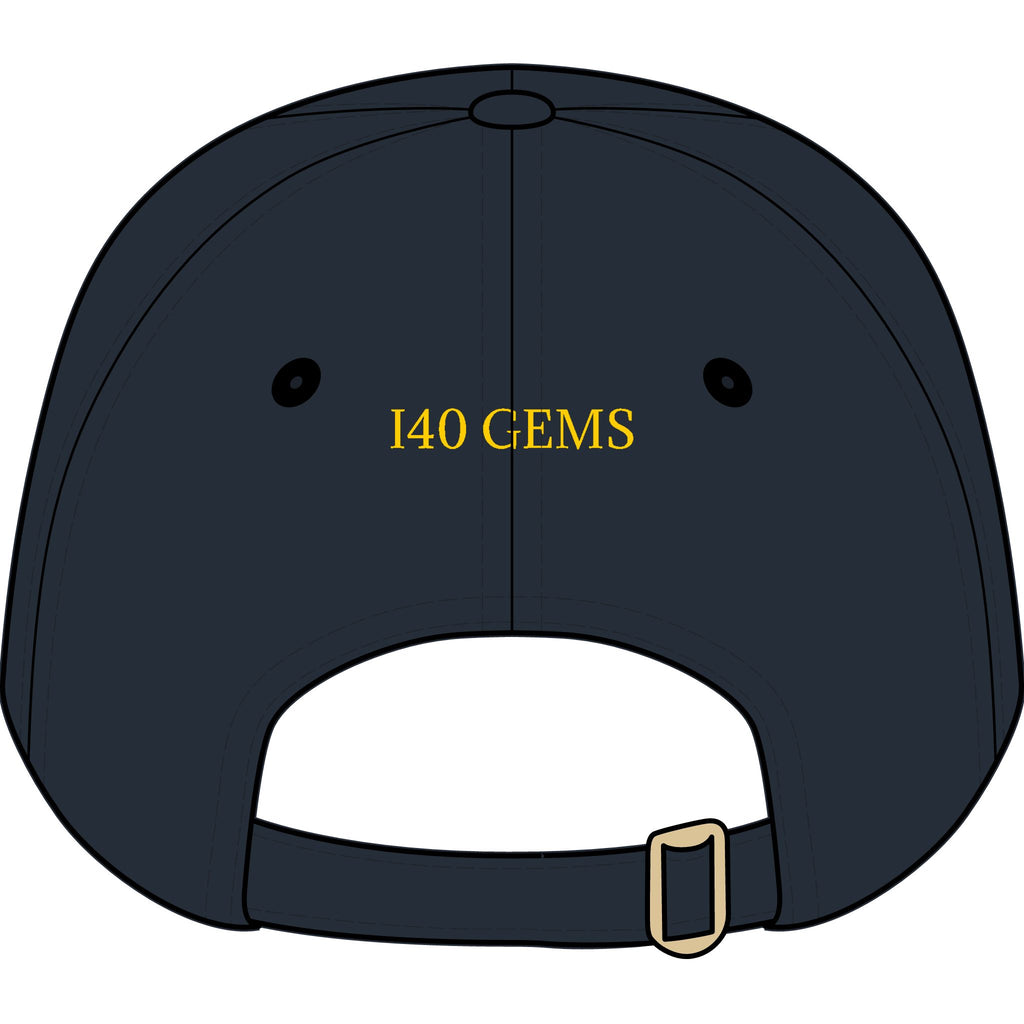 I40 GEMS Youth Luxury Cap – Gold Diamond Logo Kids Baseball Hat
