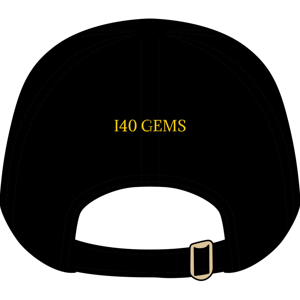 I40 GEMS Youth Luxury Cap – Gold Diamond Logo Kids Baseball Hat
