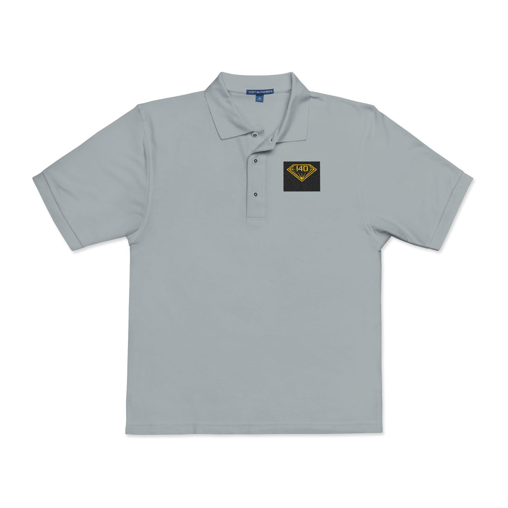 I40 GEMS Executive Polo – Steel Grey / Gold Crest