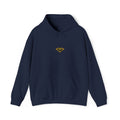 Vintage Black Cat Patch hoodie | small chest graphic, white sweatshirt