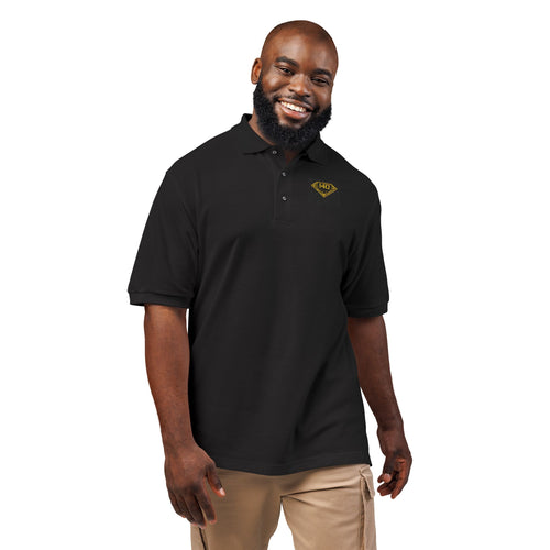 I40 GEMS Executive Polo – Black / Gold Crest