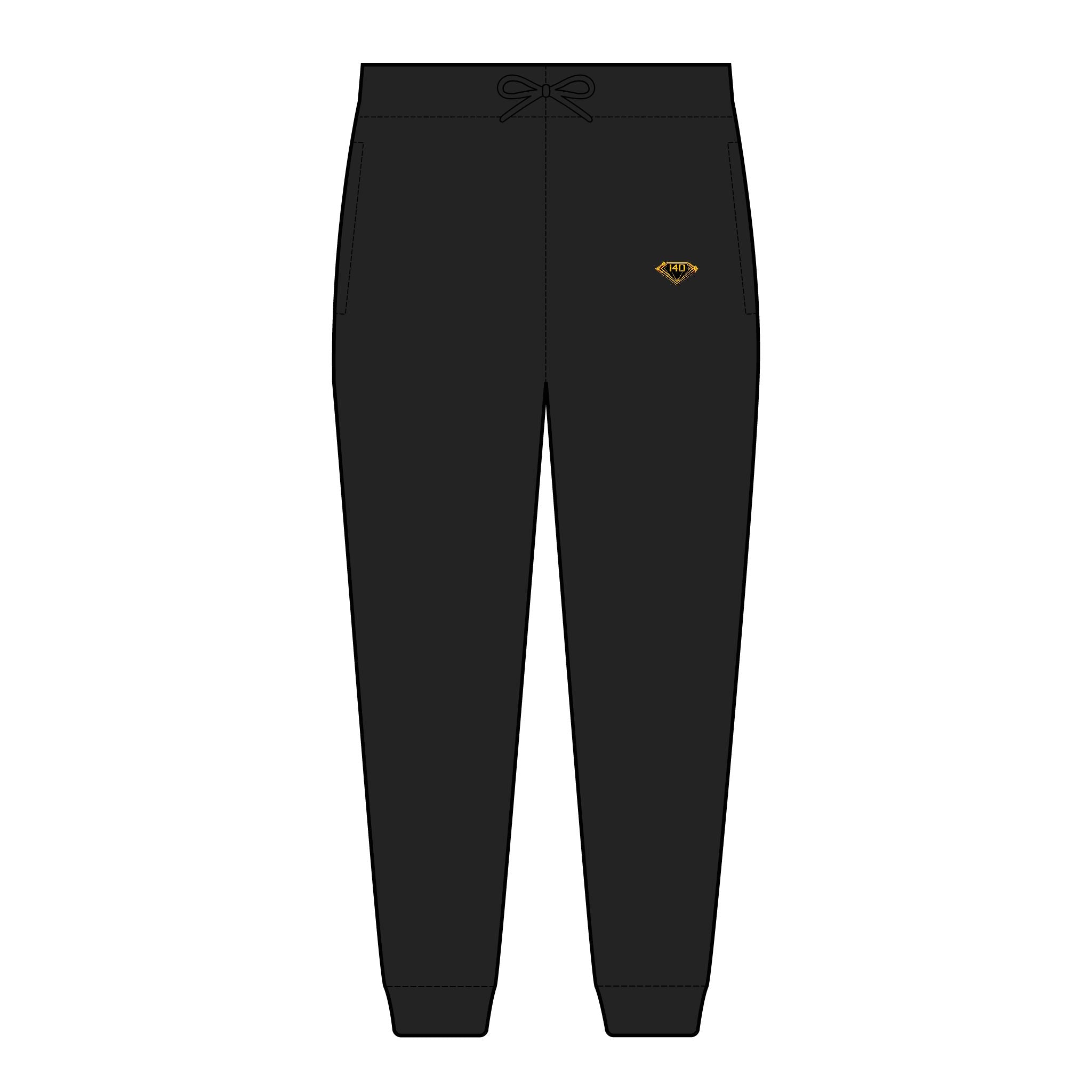 I40 GEMS Signature Fleece Joggers – Black