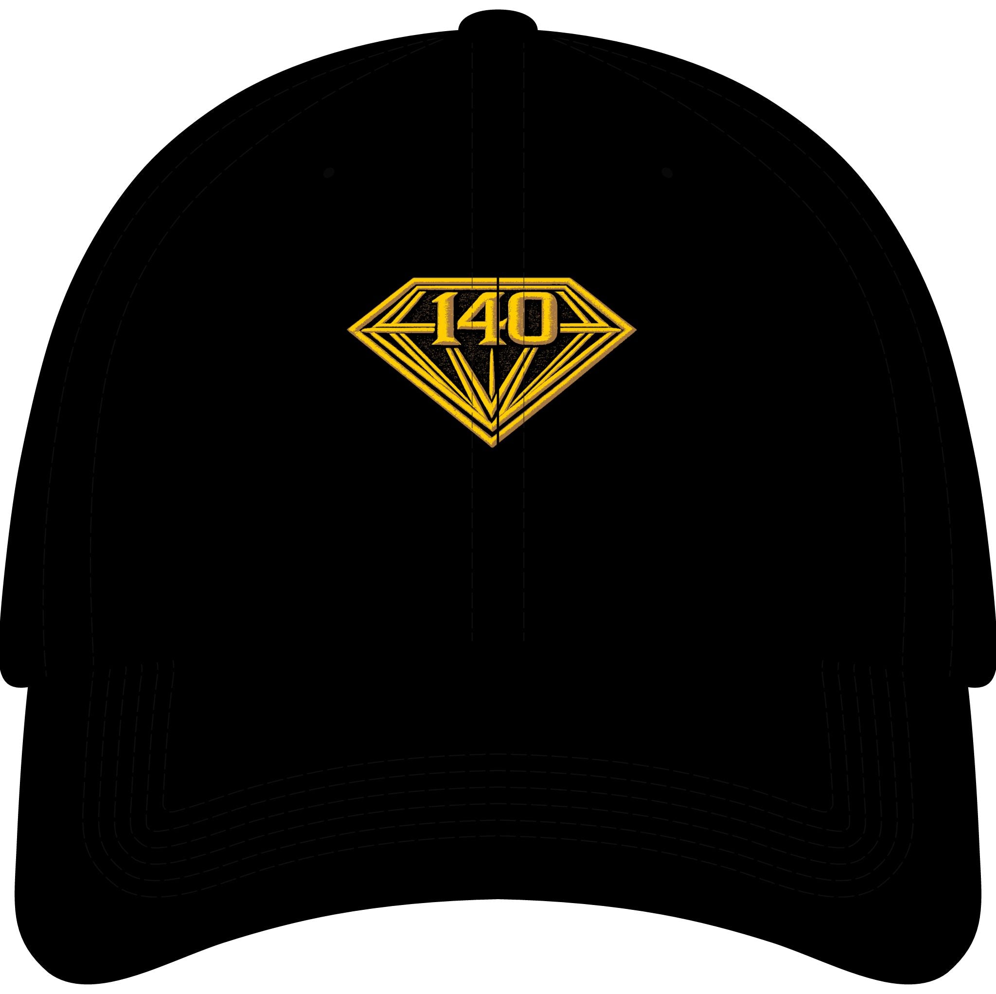 I40 GEMS Youth Luxury Cap – Gold Diamond Logo Kids Baseball Hat