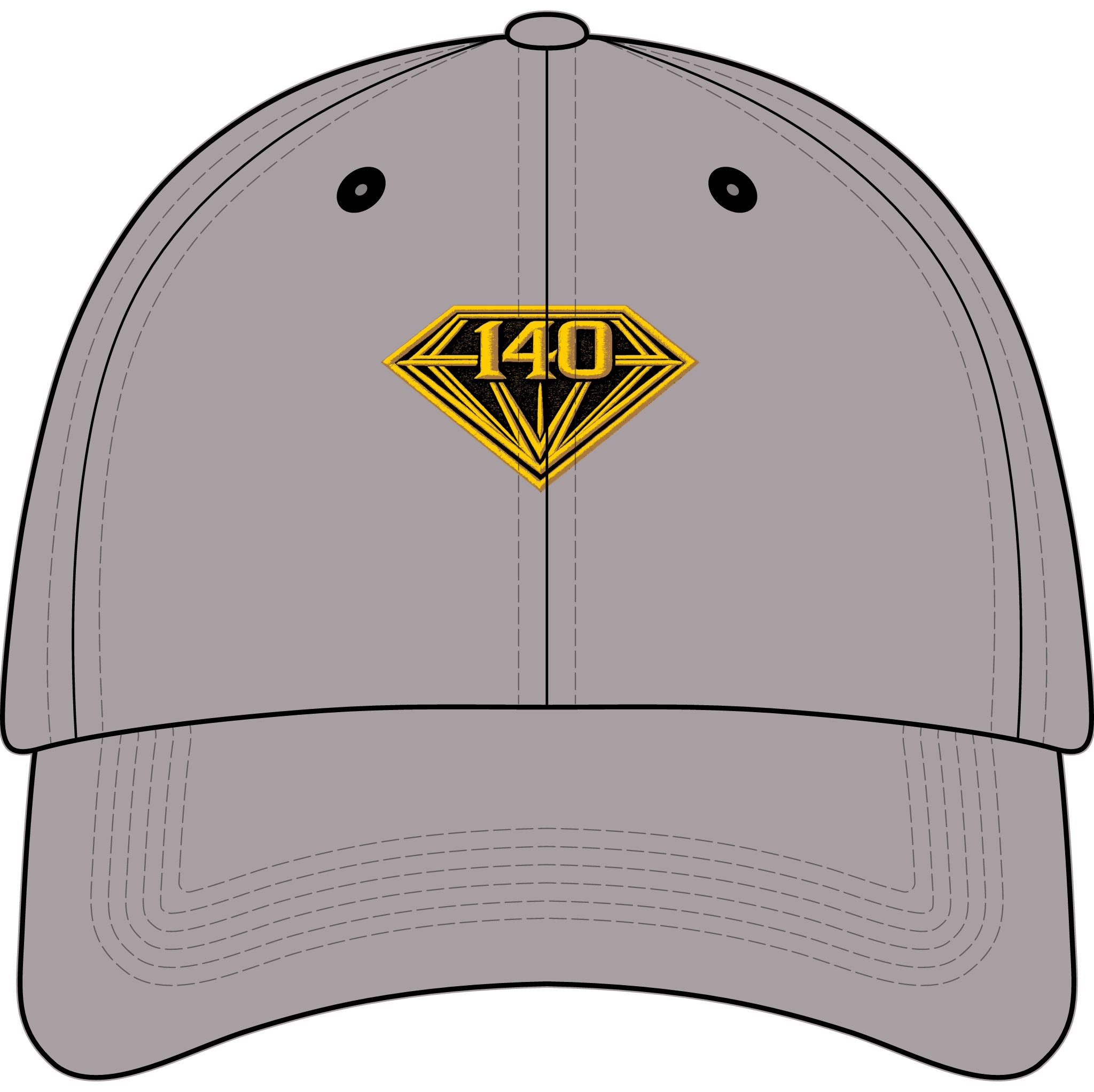 I40 GEMS Youth Luxury Cap – Gold Diamond Logo Kids Baseball Hat