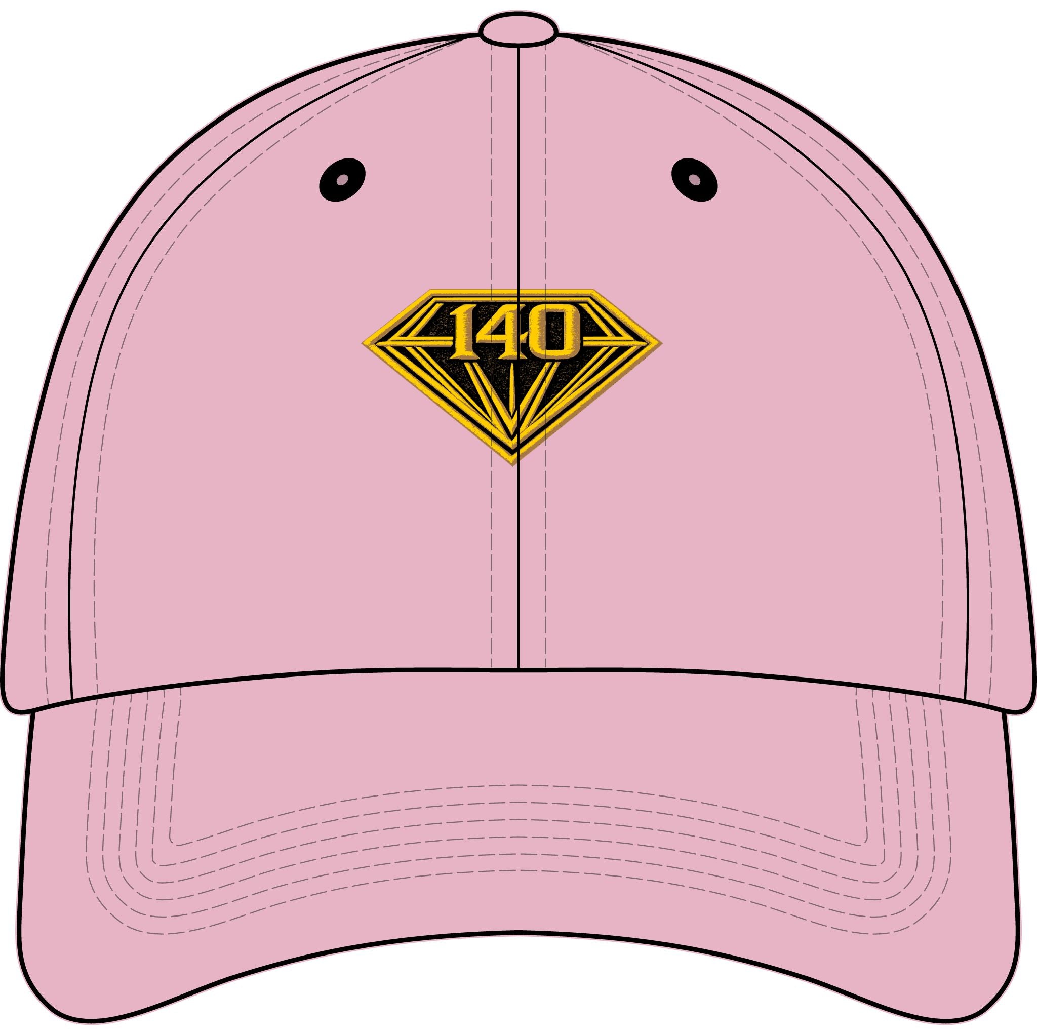 I40 GEMS Youth Luxury Cap – Gold Diamond Logo Kids Baseball Hat