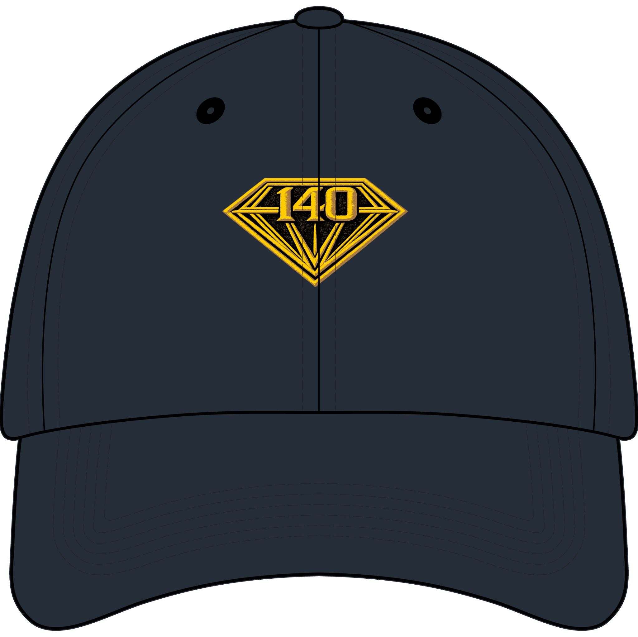 I40 GEMS Youth Luxury Cap – Gold Diamond Logo Kids Baseball Hat