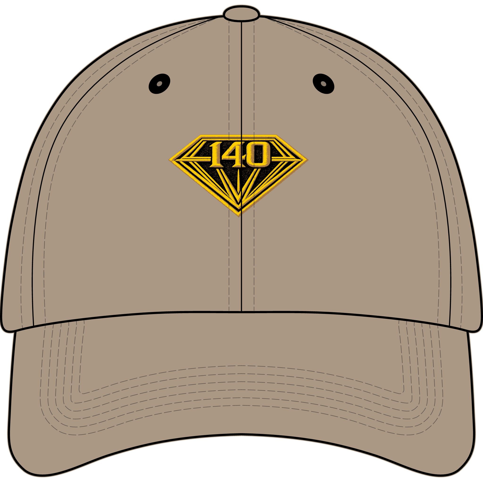 I40 GEMS Youth Luxury Cap – Gold Diamond Logo Kids Baseball Hat