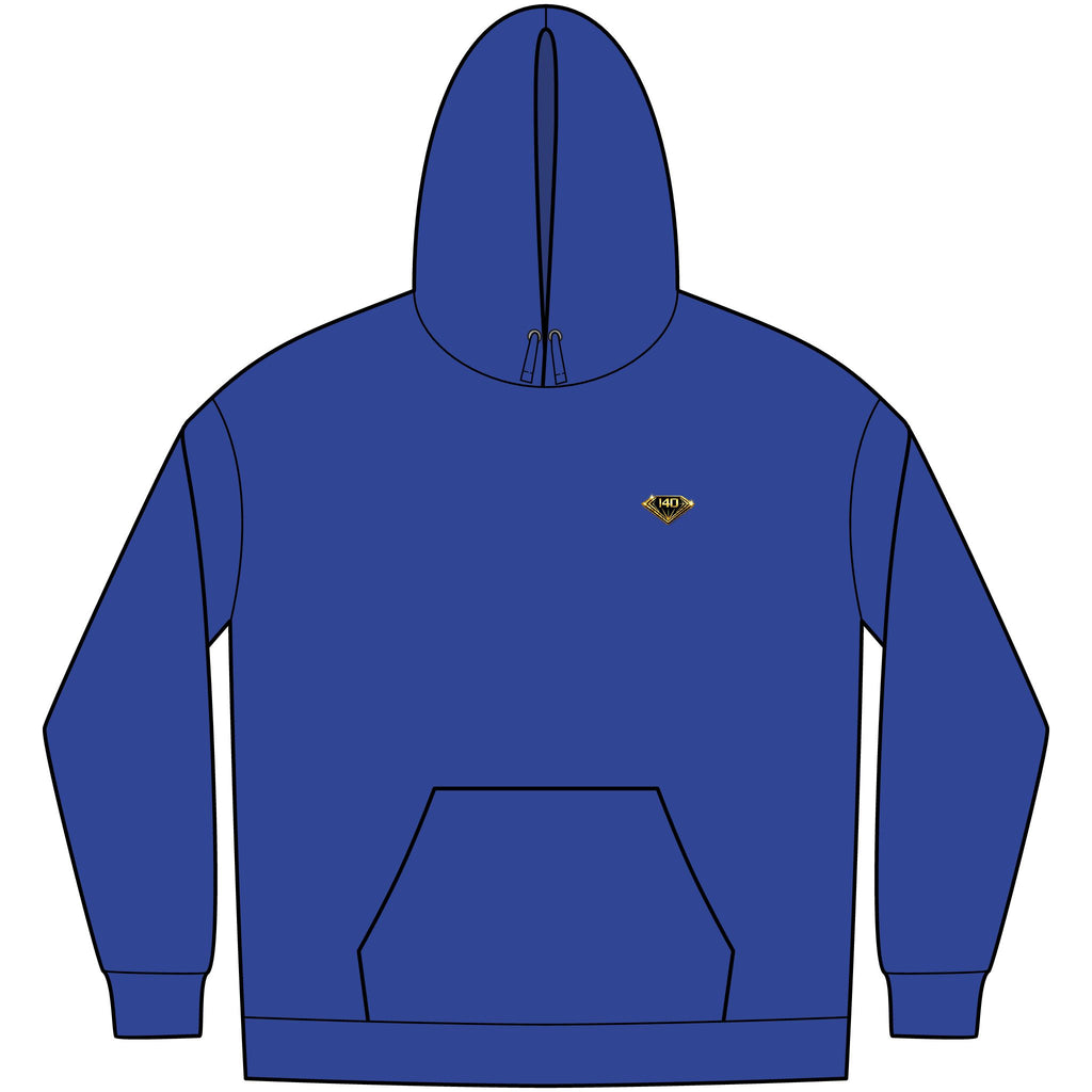 I40 GEMS Men’s Fleece Hoodie – Gold Diamond Logo | Premium Streetwear Essential