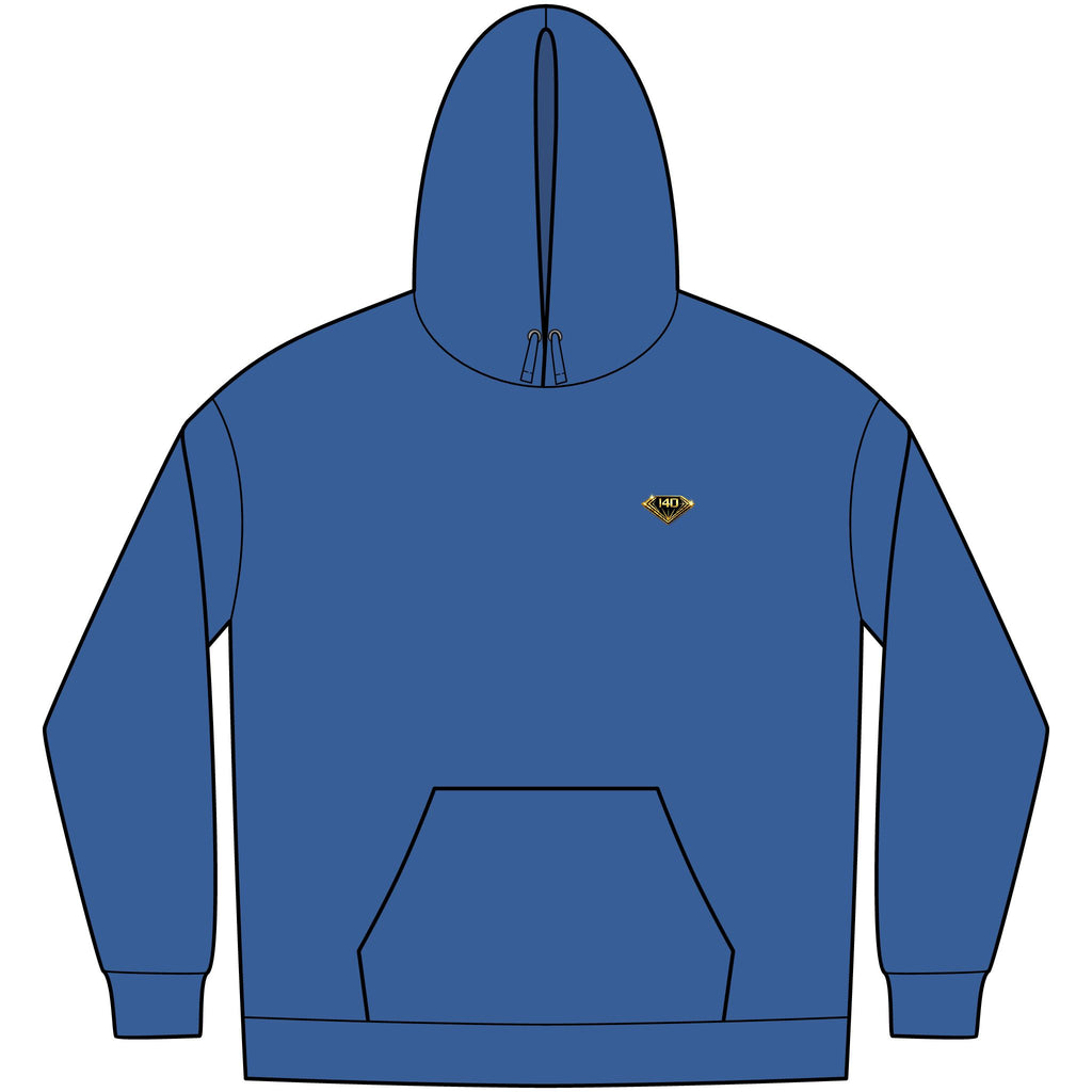 I40 GEMS Men’s Fleece Hoodie – Gold Diamond Logo | Premium Streetwear Essential